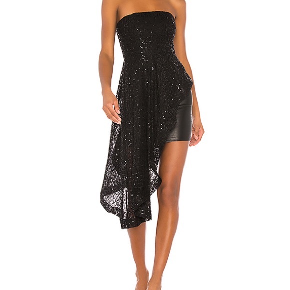 LPA Tops - LPA Odette Strapless Sequin Top in Black